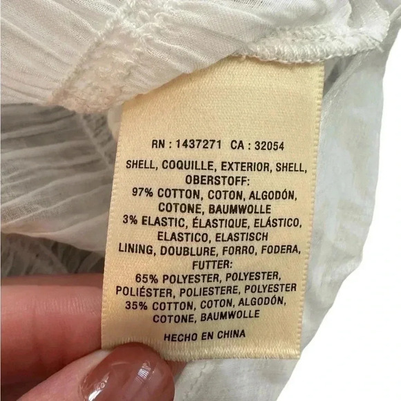 NWT Anthropologie Wolven Babydoll Tank Blouse White Gauze Textured XS - Picture 3 of 6